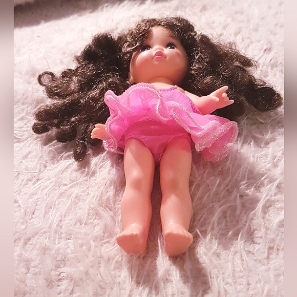 1988 Lil' Miss Makeup Doll Brunette Rock Star Roller Skater Mattel 7" Vintage - Picture 7 of 12